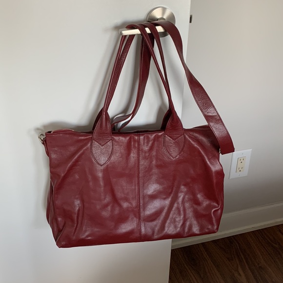 SOLD no longer available - Burgundy Leather Tote - Picture 8 of 15